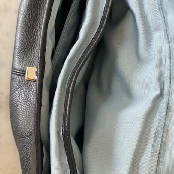 COACH Legacy Black Pebble Convertible Strap Leather White Stitiching Pur… - Picture 11 of 16